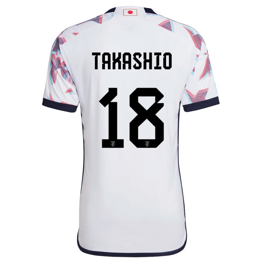 Mujer Camiseta Japón Hayase Takashio #18 Blanco 2ª Equipación 22-24 La Camisa