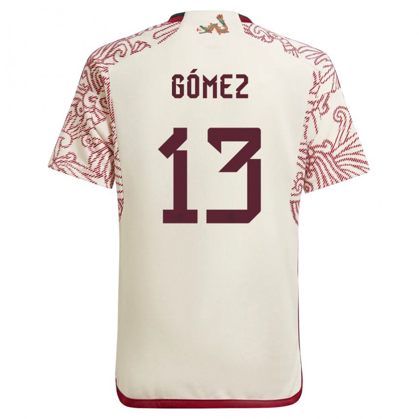Mujer Camiseta México Diego Gomez #13 Maravilla Blanco Rojo 2ª Equipación 22-24 La Camisa