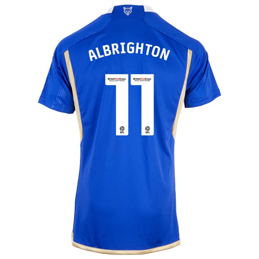 Niño Camiseta Marc Albrighton #11 Azul 1ª Equipación 2023/24 La Camisa