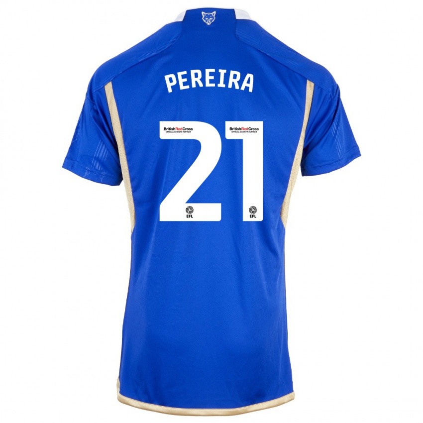 Niño Camiseta Ricardo Pereira #21 Azul 1ª Equipación 2023/24 La Camisa