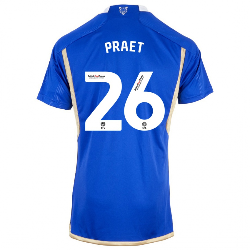 Niño Camiseta Dennis Praet #26 Azul 1ª Equipación 2023/24 La Camisa