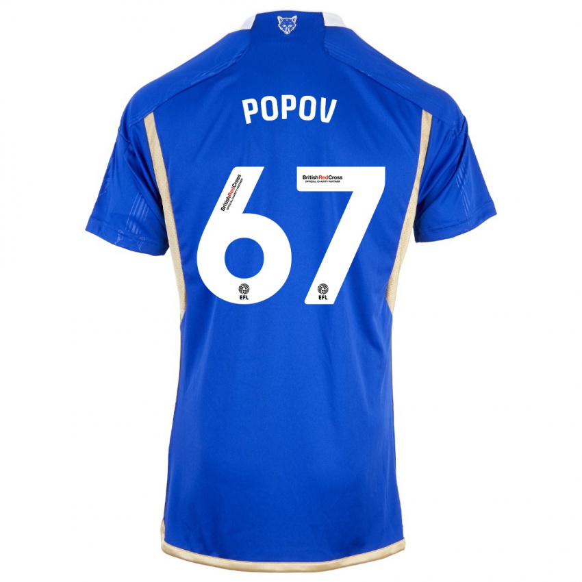 Niño Camiseta Chris Popov #67 Azul 1ª Equipación 2023/24 La Camisa