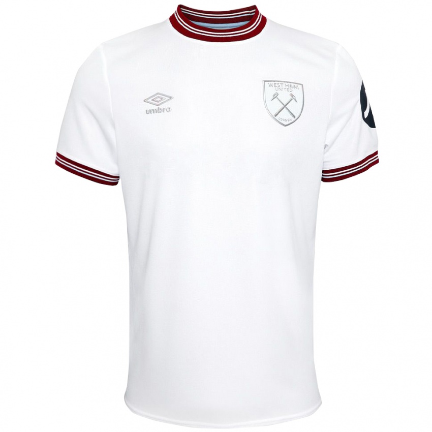 Niño Camiseta Archie Woods #63 Blanco 2ª Equipación 2023/24 La Camisa