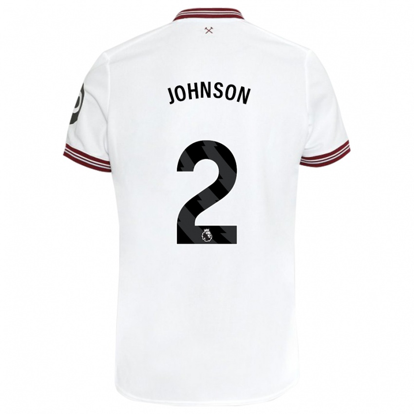 Niño Camiseta Ben Johnson #2 Blanco 2ª Equipación 2023/24 La Camisa
