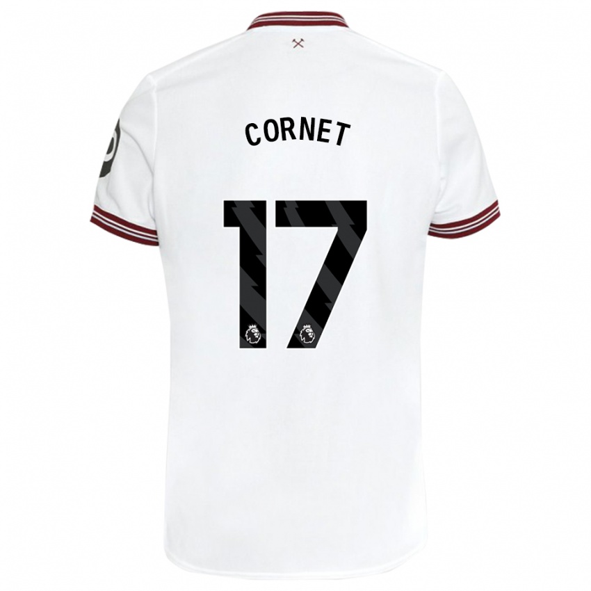 Niño Camiseta Maxwel Cornet #17 Blanco 2ª Equipación 2023/24 La Camisa