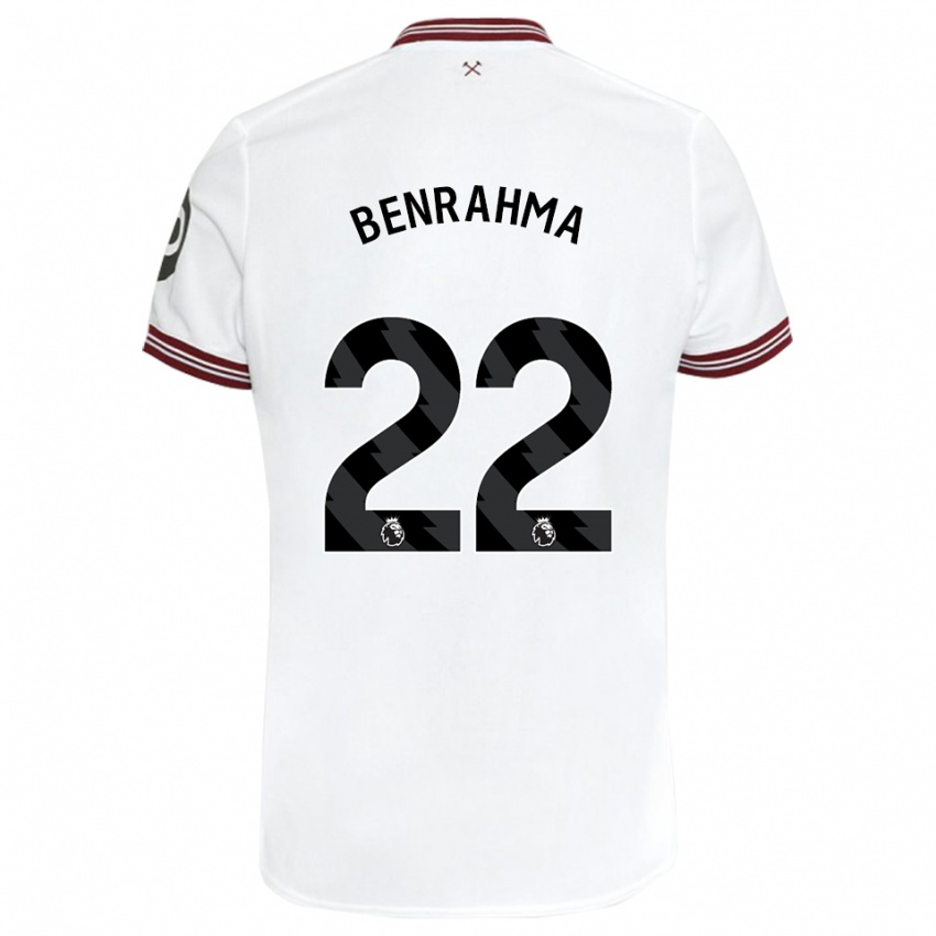 Niño Camiseta Said Benrahma #22 Blanco 2ª Equipación 2023/24 La Camisa