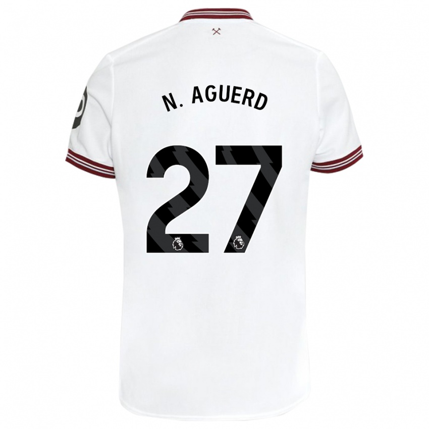 Niño Camiseta Nayef Aguerd #27 Blanco 2ª Equipación 2023/24 La Camisa
