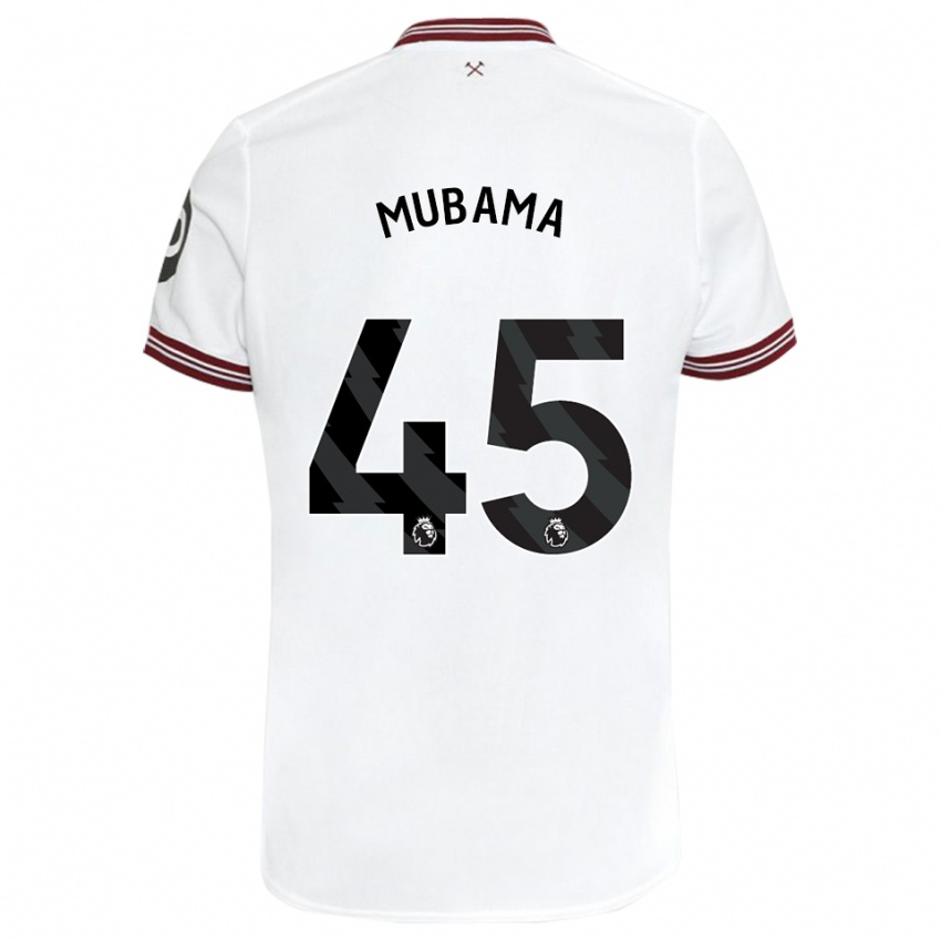 Niño Camiseta Divin Mubama #45 Blanco 2ª Equipación 2023/24 La Camisa