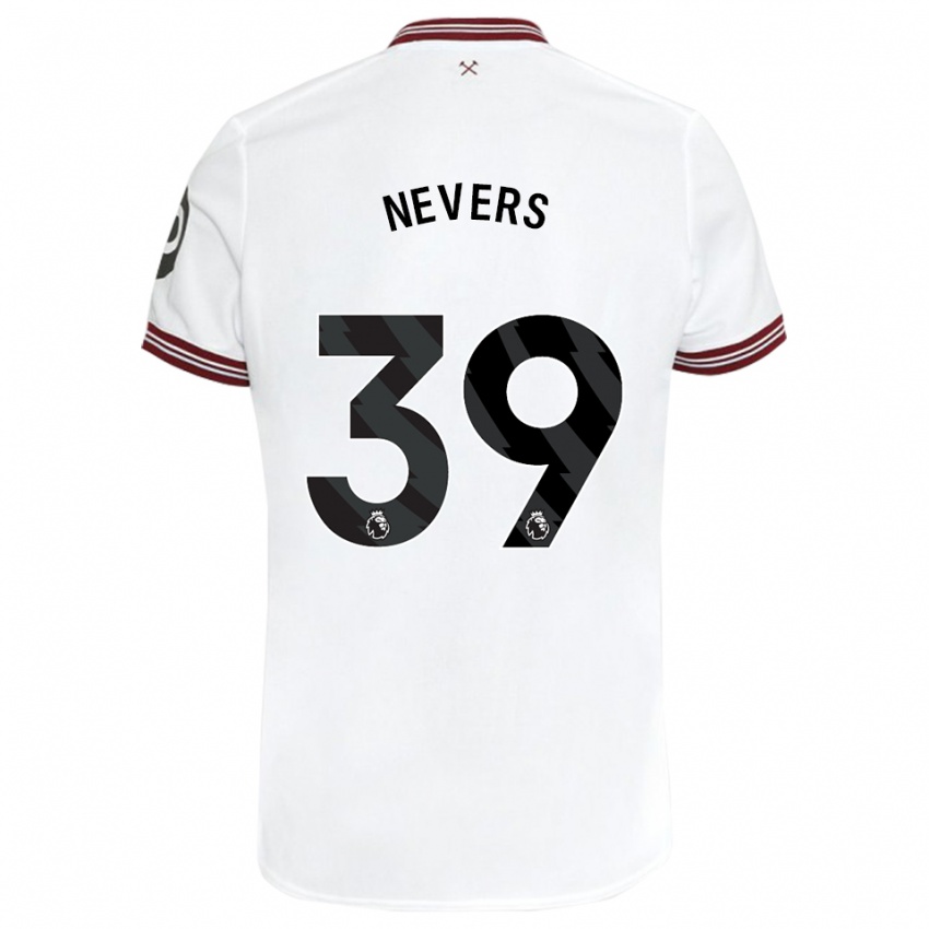 Niño Camiseta Thierry Nevers #39 Blanco 2ª Equipación 2023/24 La Camisa