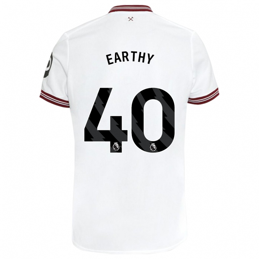 Niño Camiseta George Earthy #40 Blanco 2ª Equipación 2023/24 La Camisa