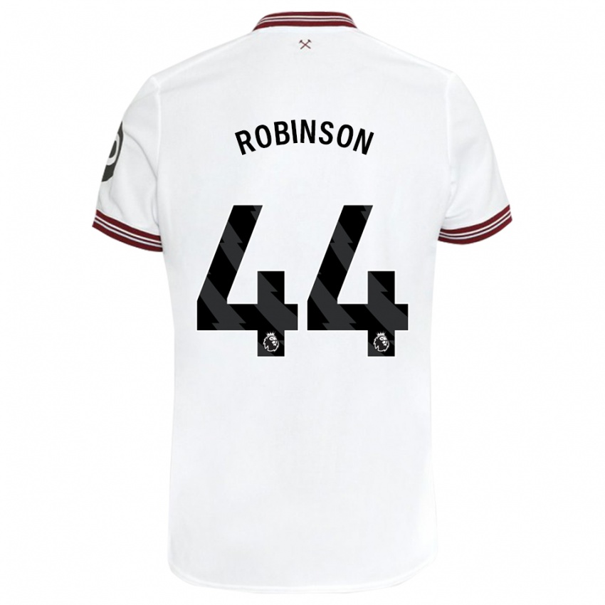 Niño Camiseta Junior Robinson #44 Blanco 2ª Equipación 2023/24 La Camisa