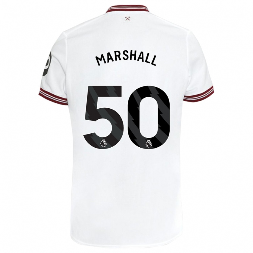 Niño Camiseta Callum Marshall #50 Blanco 2ª Equipación 2023/24 La Camisa