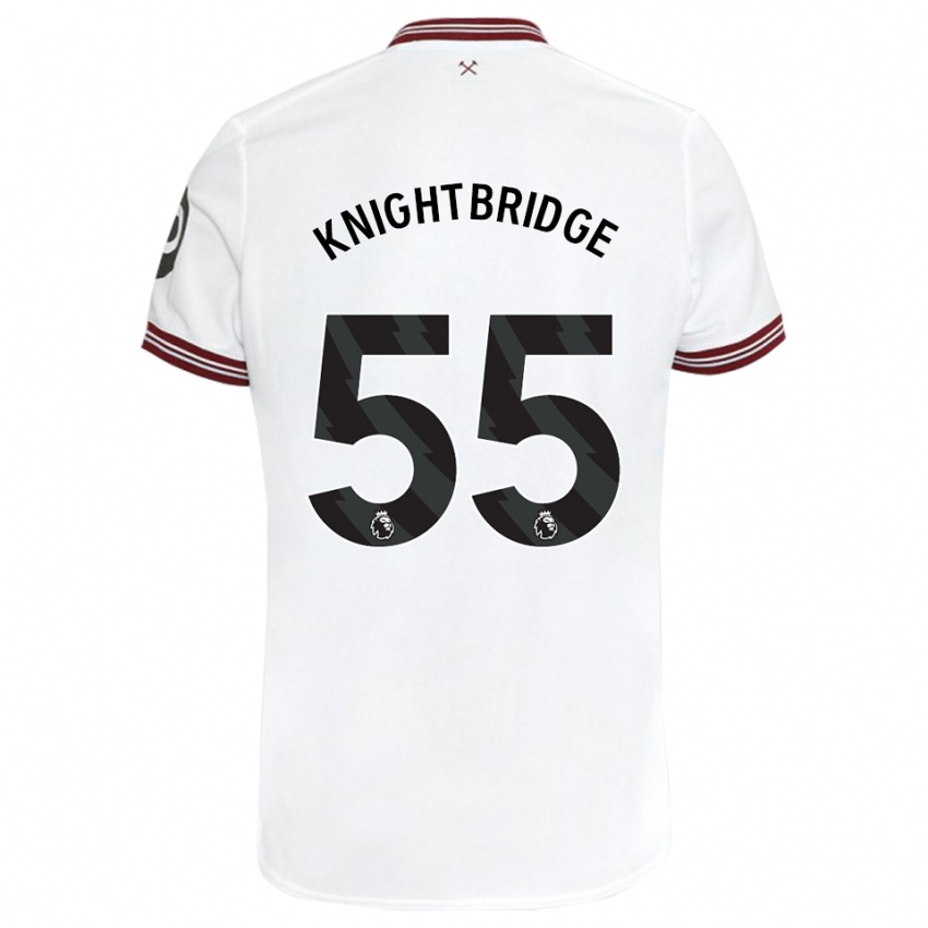 Niño Camiseta Jacob Knightbridge #55 Blanco 2ª Equipación 2023/24 La Camisa