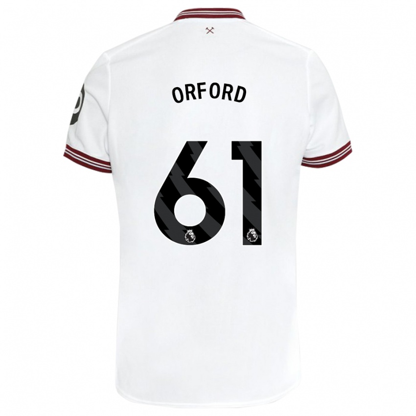 Niño Camiseta Lewis Orford #61 Blanco 2ª Equipación 2023/24 La Camisa