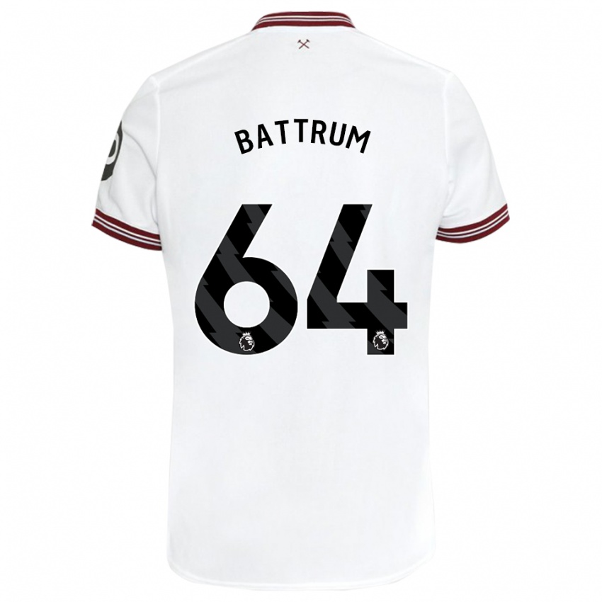 Niño Camiseta Ryan Battrum #64 Blanco 2ª Equipación 2023/24 La Camisa