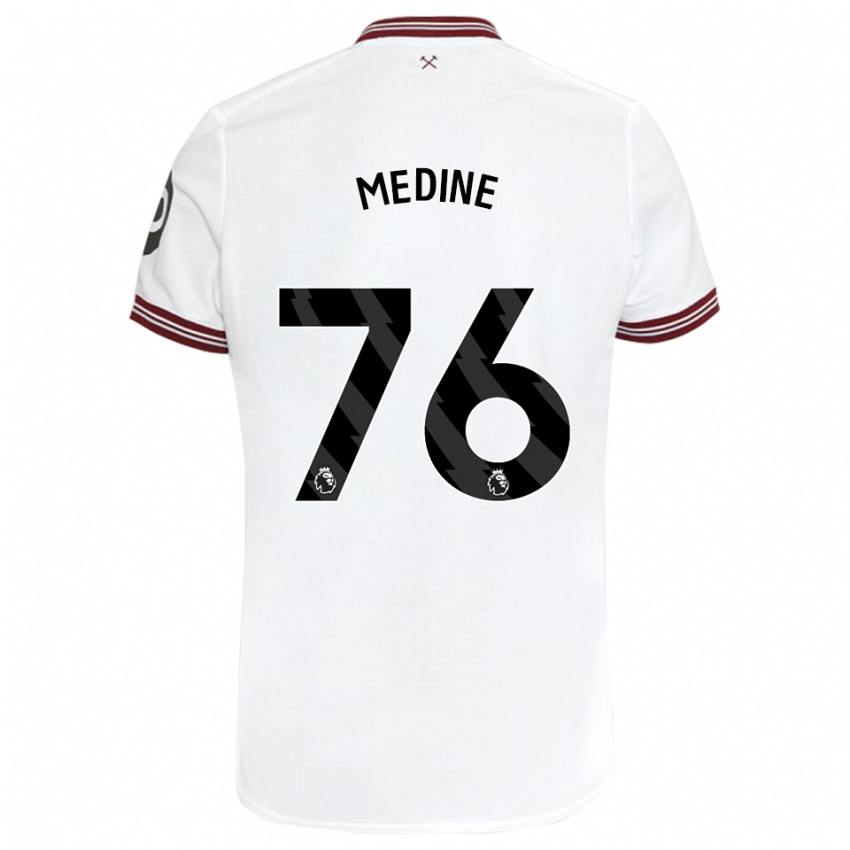 Niño Camiseta Jethro Medine #76 Blanco 2ª Equipación 2023/24 La Camisa