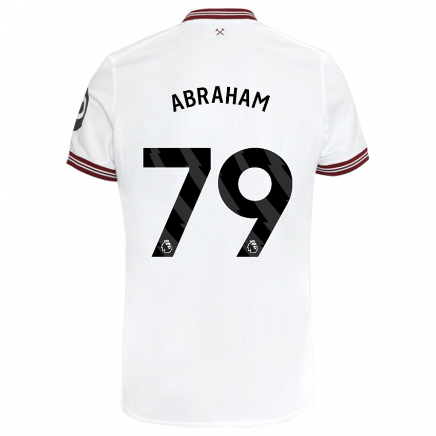 Niño Camiseta Dondre Abraham #79 Blanco 2ª Equipación 2023/24 La Camisa