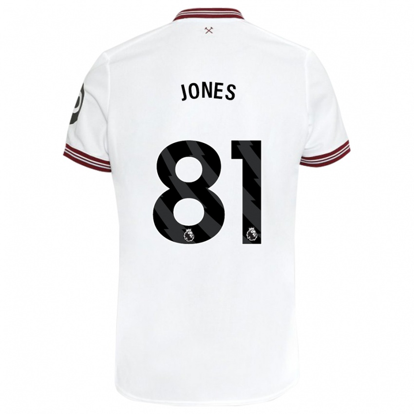 Niño Camiseta Liam Jones #81 Blanco 2ª Equipación 2023/24 La Camisa