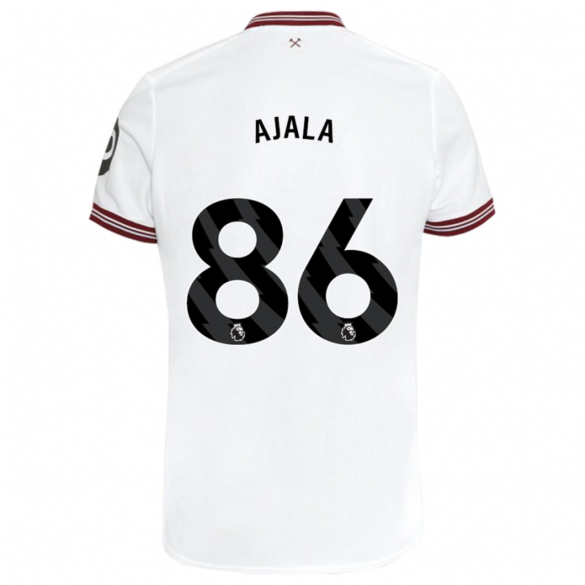 Niño Camiseta Joshua Ajala #86 Blanco 2ª Equipación 2023/24 La Camisa