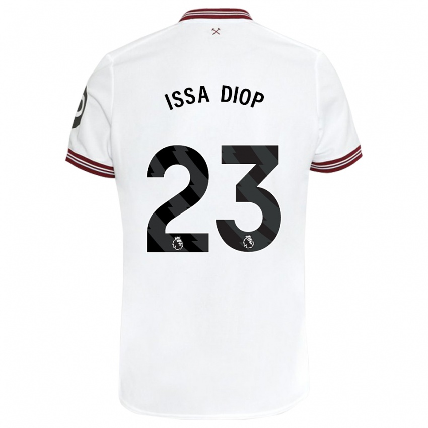 Niño Camiseta Issa Diop #23 Blanco 2ª Equipación 2023/24 La Camisa