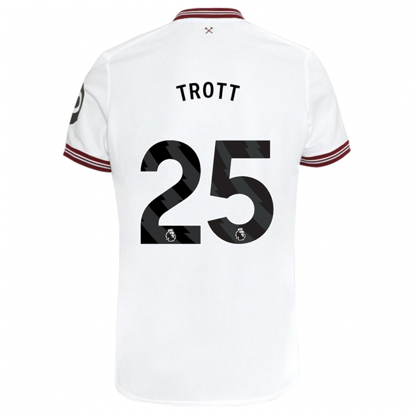Niño Camiseta Nathan Trott #25 Blanco 2ª Equipación 2023/24 La Camisa