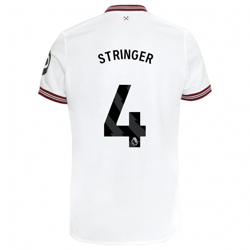 Niño Camiseta Abbey-Leigh Stringer #4 Blanco 2ª Equipación 2023/24 La Camisa