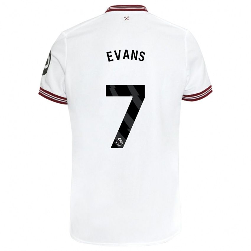 Niño Camiseta Lisa Evans #7 Blanco 2ª Equipación 2023/24 La Camisa