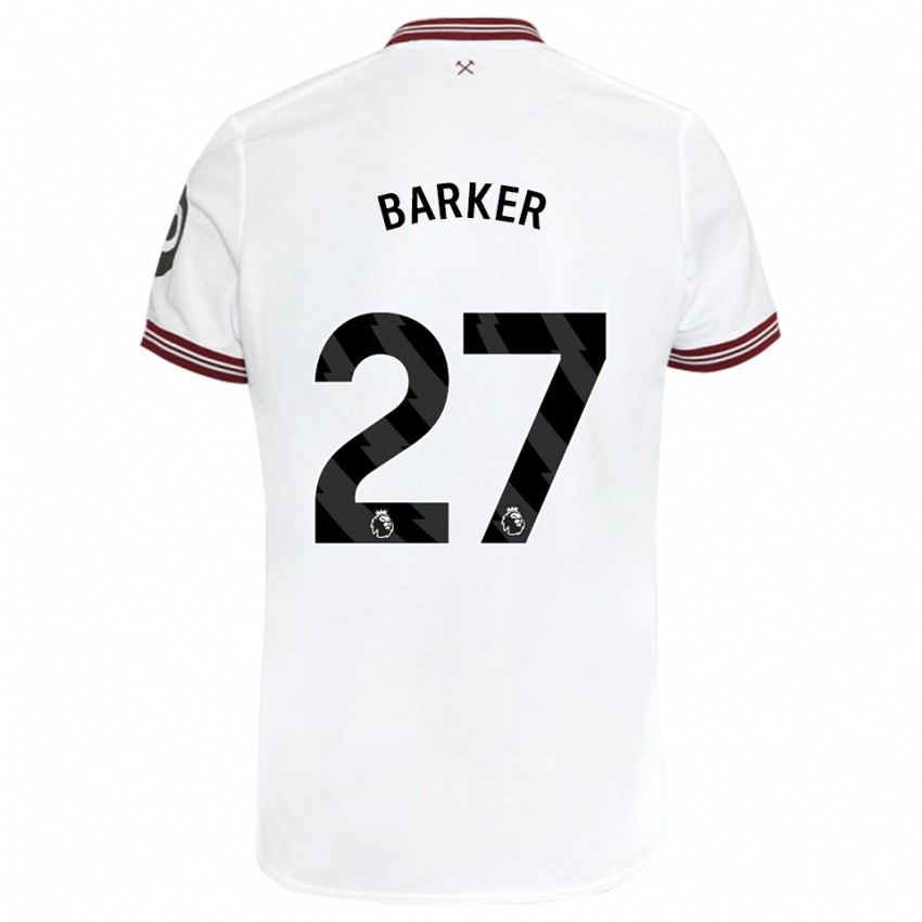 Niño Camiseta Maisy Barker #27 Blanco 2ª Equipación 2023/24 La Camisa