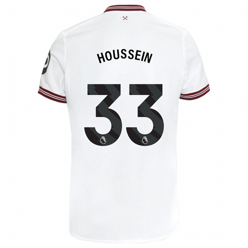 Niño Camiseta Halle Houssein #33 Blanco 2ª Equipación 2023/24 La Camisa