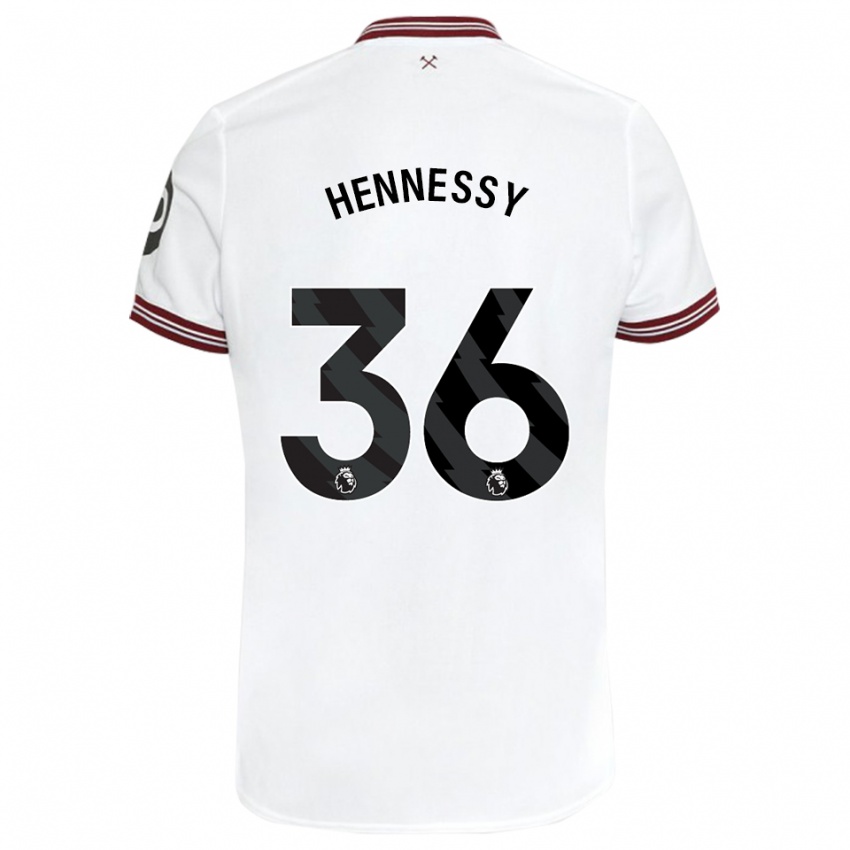 Niño Camiseta Alexandra Hennessy #36 Blanco 2ª Equipación 2023/24 La Camisa