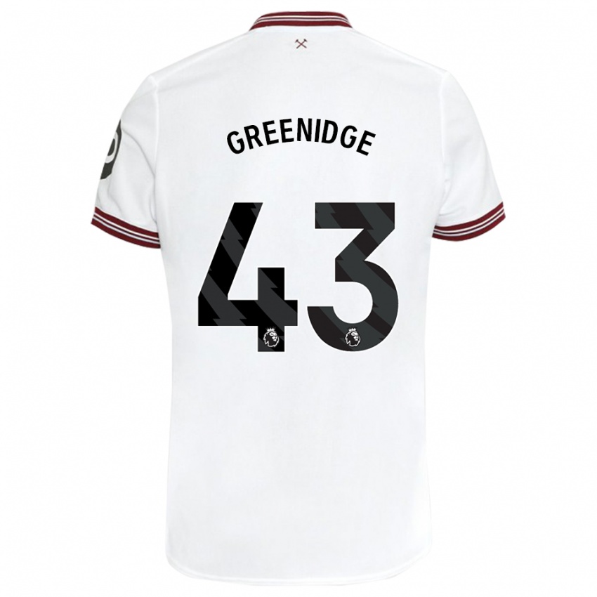 Niño Camiseta Will Greenidge #43 Blanco 2ª Equipación 2023/24 La Camisa