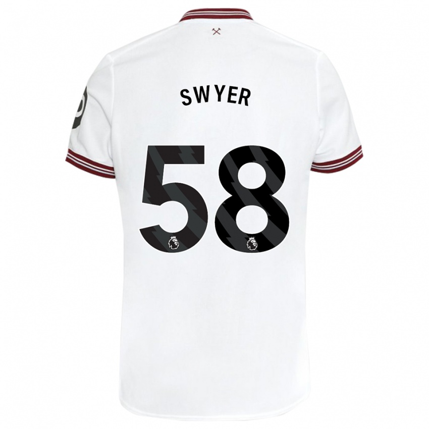 Niño Camiseta Kamarai Swyer #58 Blanco 2ª Equipación 2023/24 La Camisa
