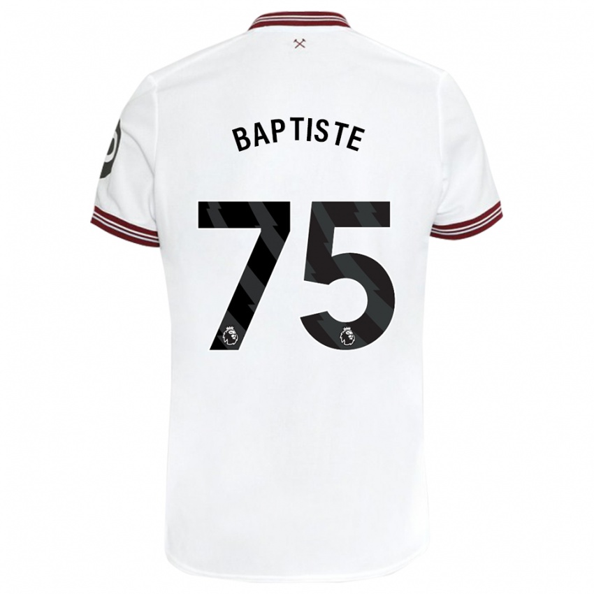 Niño Camiseta Jamal Baptiste #75 Blanco 2ª Equipación 2023/24 La Camisa