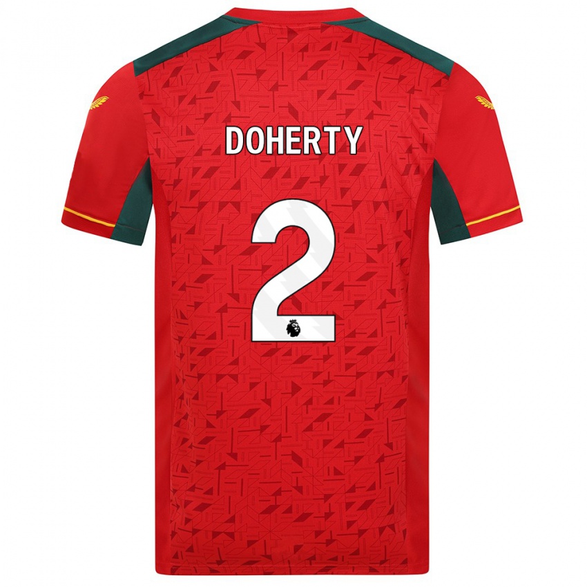 Niño Camiseta Matt Doherty #2 Rojo 2ª Equipación 2023/24 La Camisa