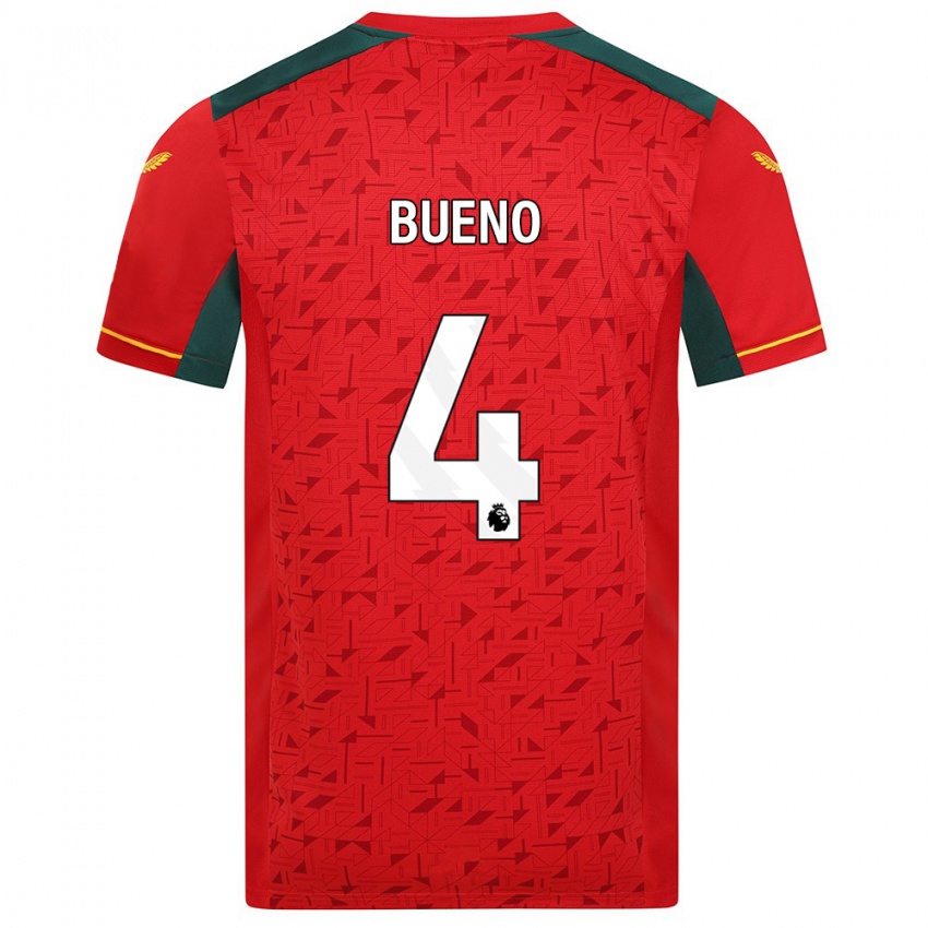 Niño Camiseta Santiago Bueno #4 Rojo 2ª Equipación 2023/24 La Camisa