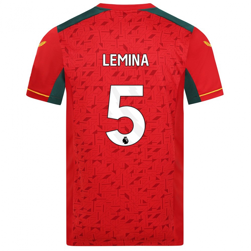 Niño Camiseta Mario Lemina #5 Rojo 2ª Equipación 2023/24 La Camisa