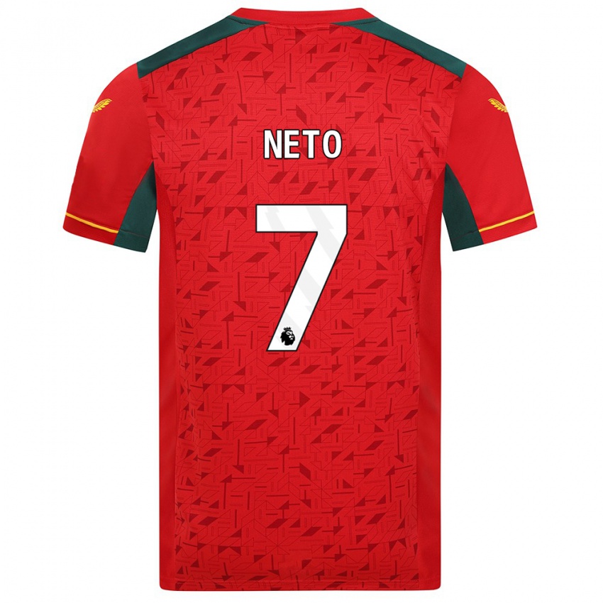 Niño Camiseta Pedro Neto #7 Rojo 2ª Equipación 2023/24 La Camisa