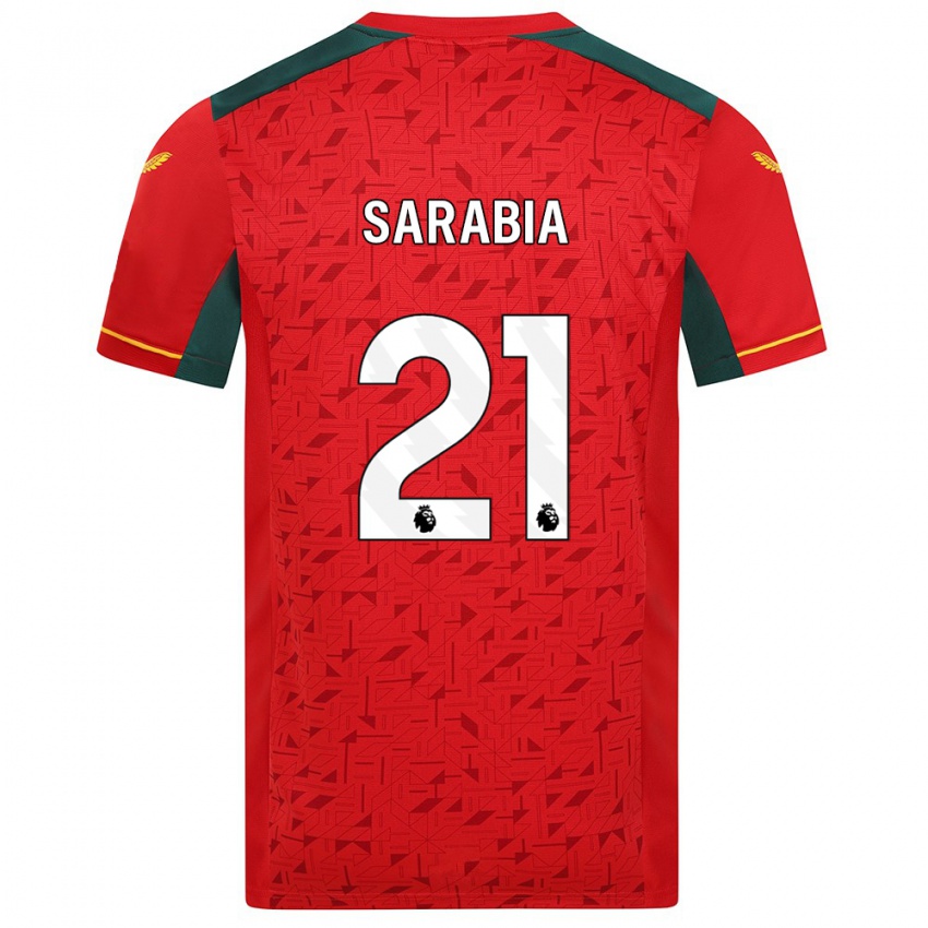 Niño Camiseta Pablo Sarabia #21 Rojo 2ª Equipación 2023/24 La Camisa
