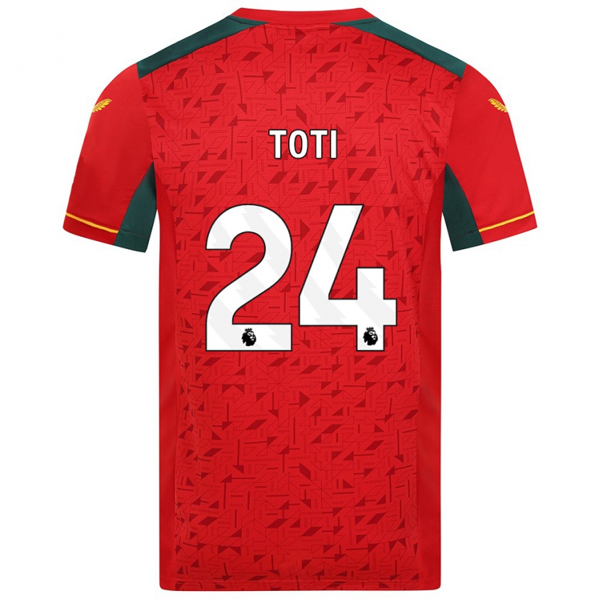 Niño Camiseta Toti #24 Rojo 2ª Equipación 2023/24 La Camisa