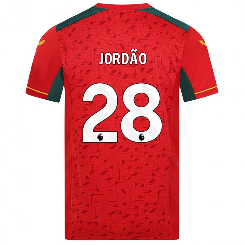 Niño Camiseta Bruno Jordao #28 Rojo 2ª Equipación 2023/24 La Camisa