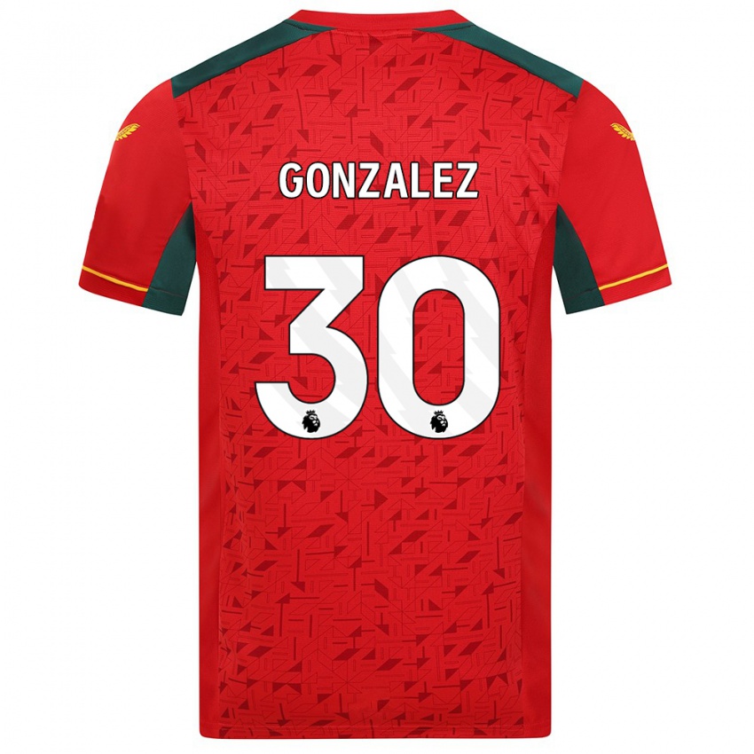 Niño Camiseta Enso González #30 Rojo 2ª Equipación 2023/24 La Camisa