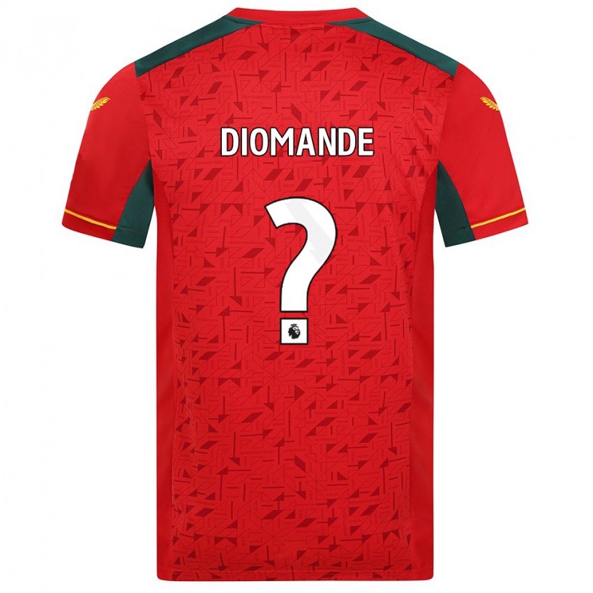 Niño Camiseta Muhamed Diomande #0 Rojo 2ª Equipación 2023/24 La Camisa