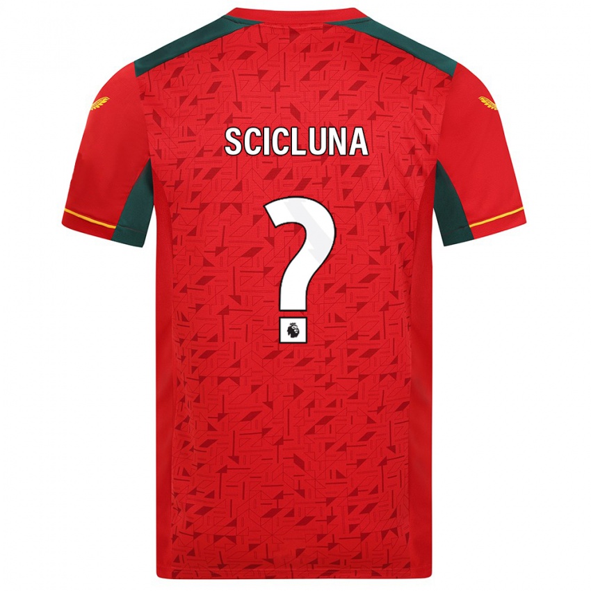 Niño Camiseta Lucas Scicluna #0 Rojo 2ª Equipación 2023/24 La Camisa