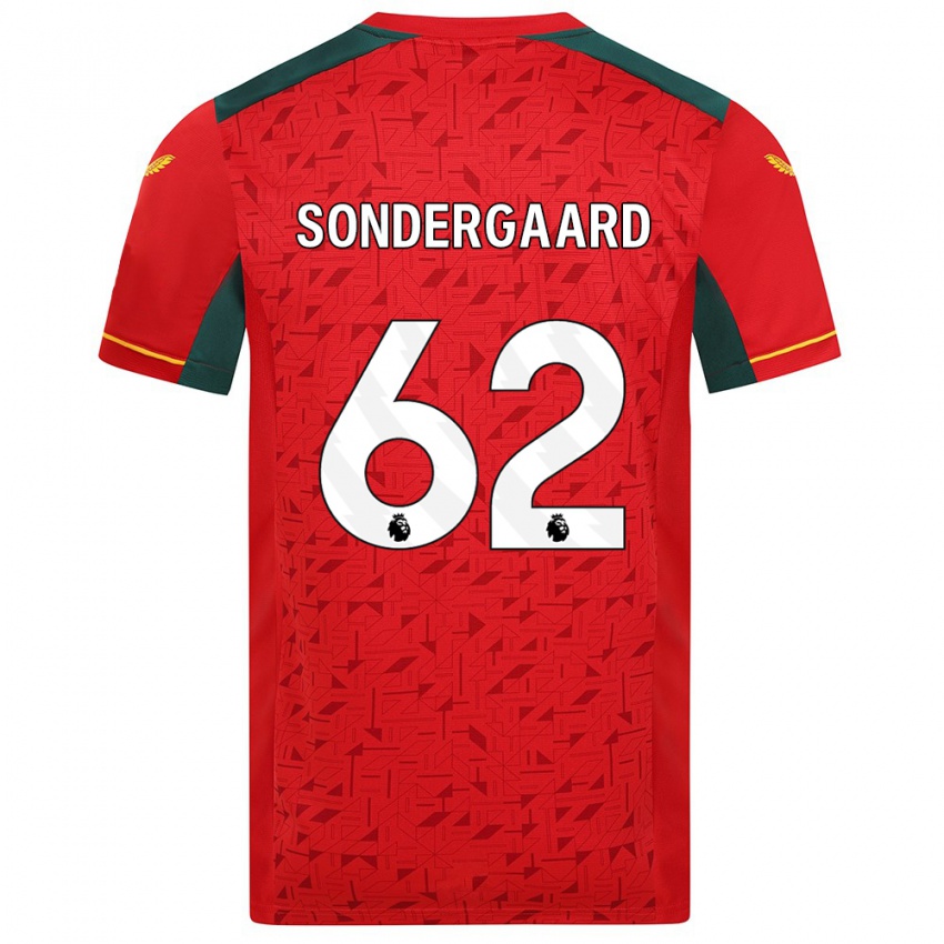 Niño Camiseta Andreas Sondergaard #62 Rojo 2ª Equipación 2023/24 La Camisa
