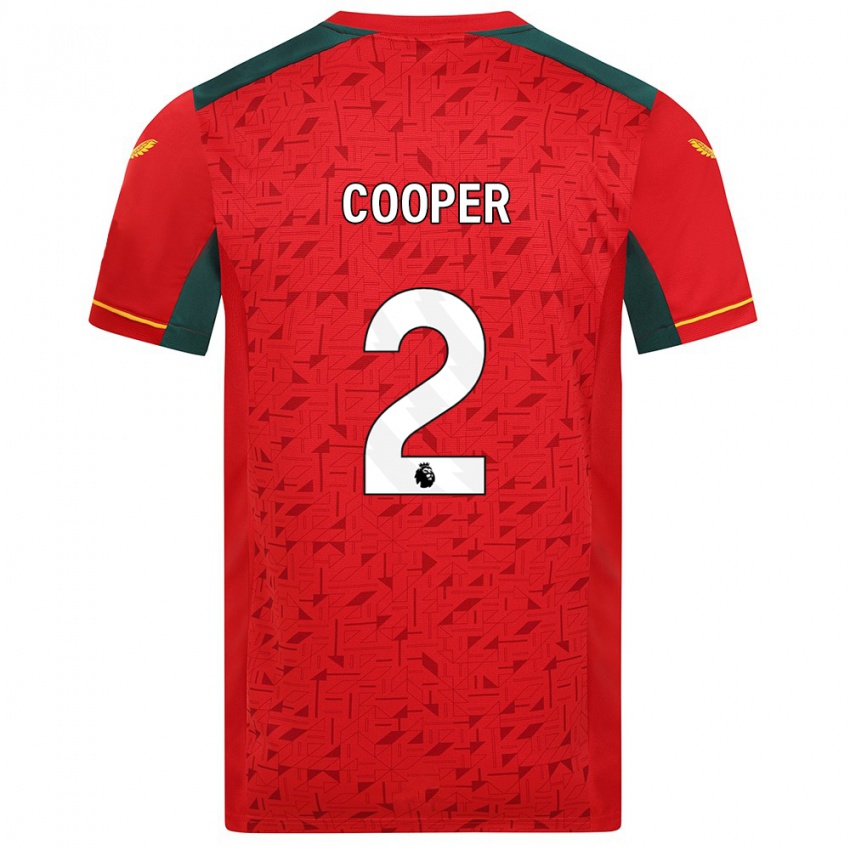 Niño Camiseta Laura Cooper #2 Rojo 2ª Equipación 2023/24 La Camisa