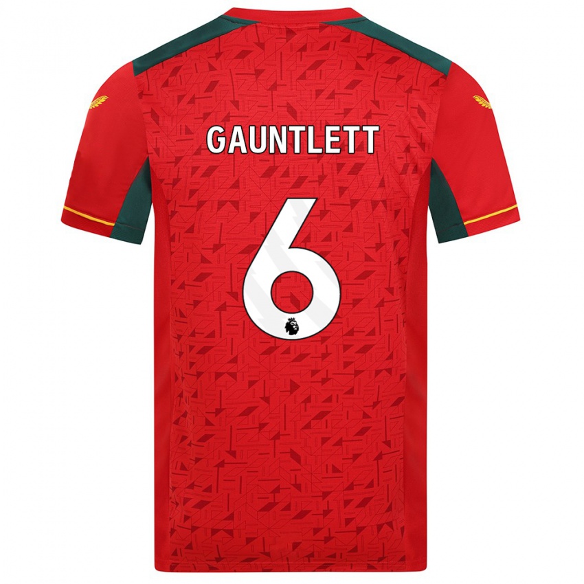 Niño Camiseta Maz Gauntlett #6 Rojo 2ª Equipación 2023/24 La Camisa