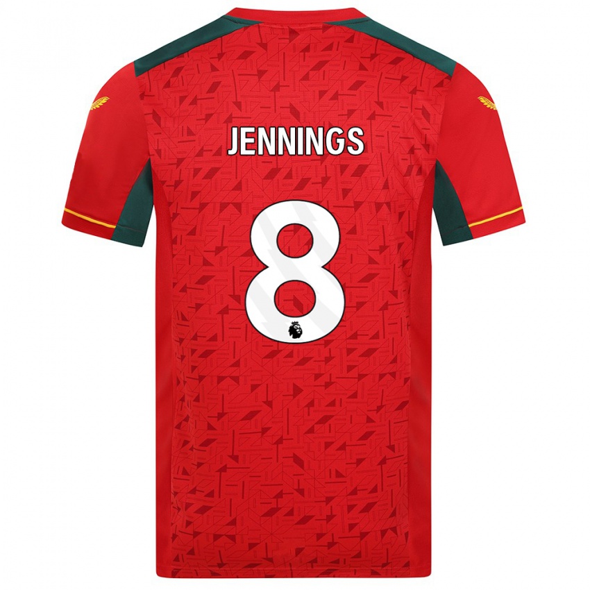 Niño Camiseta Shannie Jennings #8 Rojo 2ª Equipación 2023/24 La Camisa
