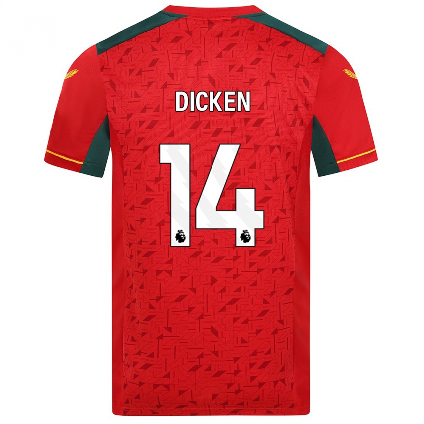 Niño Camiseta Amy Dicken #14 Rojo 2ª Equipación 2023/24 La Camisa