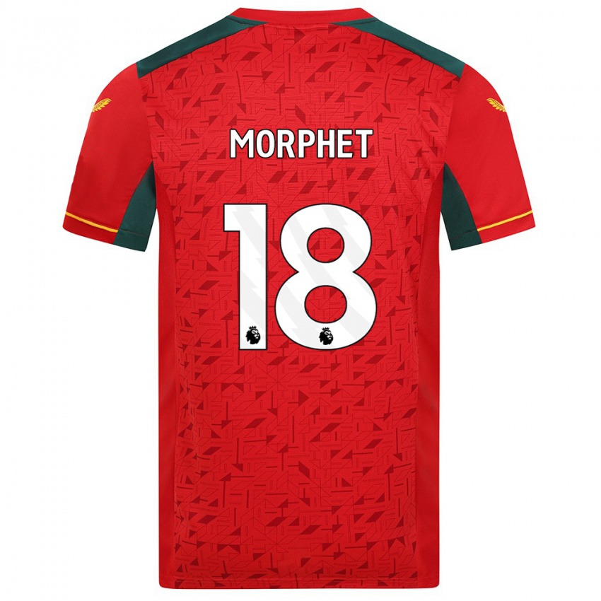Niño Camiseta Anna Morphet #18 Rojo 2ª Equipación 2023/24 La Camisa