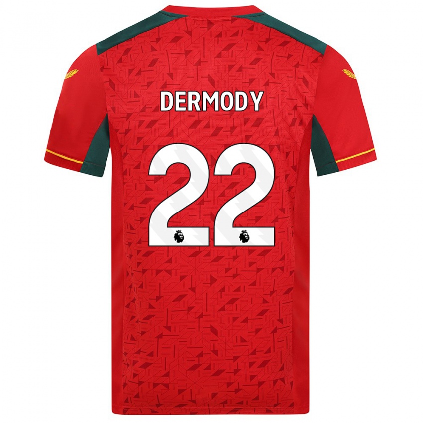 Niño Camiseta Helen Dermody #22 Rojo 2ª Equipación 2023/24 La Camisa